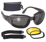 Airfoil Black Convertible Goggle And Sunglass With 3 Removable Polycarbonate. Fixed Price $33.99.