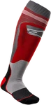Alpinestars Mx PLUS-1 Socks Small/medium Red And Gray Part 4701820-318-SM. Fixed Price $19.95.