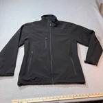 Mossi Black Softshell Jacket Full Zip Fleece Lined Mens Medium Pockets. Fixed Price $21.99.
