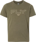 Fly Racing 354-0312YS Youth Edge Tee Military Green. Fixed Price $29.95.