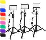 Lamparas De Estudio Luz Led Ajustable Kit Fotografias 3 Pcs Set. Fixed Price $68.82.