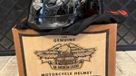 Nib Harley Davidson Motorcycle Midnight Flame Skull Half Helmet Black Sz Large. Fixed Price $129.99.