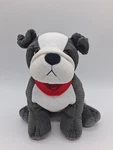 Mini Cooper Bulldog Stuffed Animal Plush Toy Grey White Red Bandanna. Fixed Price $35.99.