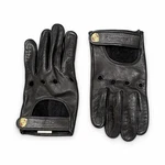 Men's Black Leather Aime Porsche Driving Gloves, Wrist Length 1M/1L. Fixed Price $200.00.
