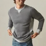 American Giant Summit Shirt Mens Xl Gray Colorblock Waffle Knit Classic Fit. Fixed Price $67.99.