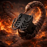 Scorpion Cool 3D - Black With 2 Inch Trailer Hitch Cover Desert Kin. Fixed Price $35.99.