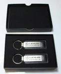 2 Lexus Of Knoxville Oem Black Leather Key Chain Rings Original Box Dealer. Fixed Price $15.95.