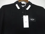 Mini Cooper Polo Shirt Mens Medium Black White Logo Patch Bmw Cotton Pique. Fixed Price $34.99.