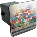 Colorful Rainbow Negative Space Bicycle Bike Wall Tow Trailer Hitch Cover Plug. Fixed Price $20.24.