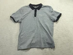 Porsche Polo Shirt Mens Medium Heritage Houndstooth Grey Black Check Luxury Gold. Fixed Price $52.76.