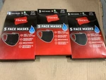 Hanes (3) 5PK Face Masks 100% Cotton Reusable Washable Kids Ages 5-12 Black. Fixed Price $9.95.