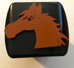 Head 3D - Black With Brown 2 Inch Trailer Hitch Cover Love Horses. Fixed Price $35.99.