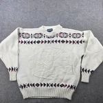 Vintage Lands End Sweater Mens Large Indian Buffalo Southwest Native Knit Usa. Fixed Price $58.98.