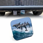 Trailer Hitch Covers For Trucks, Ocean Sea Wildlife Dolphins Jumping .... Fixed Price $18.42.