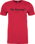 Fly Racing Trademark Tee Red Large - Premium Cotton Polyester Crew Neck. Fixed Price $39.70.
