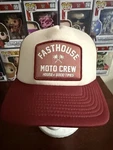 Fasthouse Moto Crew Snapback Trucker Hat / Cap - Red. Fixed Price $10.99.