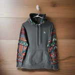 Hooey Hooded Sweatshirt Men's Small Charcoal Gray Western Aztec Roughy Summit. Fixed Price $18.00.