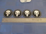 4PCS 2.5"/ 65MM Skull Car Wheel Center Cap Badge Vinyl Decal Stickers. Fixed Price $9.00.