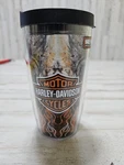 Tervis Harley Davidson Motor Cycle Insulated Tumbler 16 Oz Biker Cup With Lid. Fixed Price $10.00.