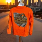 Rare 2007 Rode The Dragon Smoky Mntn Harley Davidson Long Sleeve Lg Orange. Fixed Price $99.99.