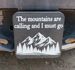 Mountains Calling Trailer Hitch Cover 2 Inch Receiver Plug, Multiple Colors!. Fixed Price $19.95.