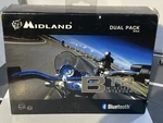 Midland Dual Pack BT2-D Wireless Motorcycle Intercom Bluetooth Nice Spideegf. Fixed Price $85.00.