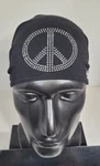 Nwt Schampa Doo-z Headwrap Headband Facemask Rhinestone Peace Sign DZ01-S02. Fixed Price $15.95.