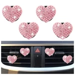 4PCS Heart-shaped Car Vent Clips With Count (pack Of 1), Pink. Fixed Price $9.11.