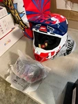 Leatt Moto 7.5 Royal Helmet + Goggles Bag Large Rare Red/white/blue. Fixed Price $299.00.