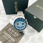 Bulova Marine Star 96B380 Men's Chronograph Blue Dial Stainless Steel Watch 45MM. Fixed Price $216.55.