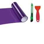 Jnxij Car Tint Film, 12 48 Inch Waterproof Headlight Wrap Purple. Fixed Price $8.99.