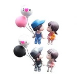 Mioyoow 4PCS Car Couple Ornaments, Mini Gray & Blue Pink (with Balloons). Fixed Price $14.65.
