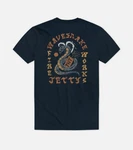 New With Tags Jetty Mens Wave Snake Tee - Navy Medium. Fixed Price $27.99.