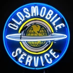 Neonetics 5OLDBK Oldsmobile Service Auto Dealer 24 Inches Sign. Fixed Price $419.99.
