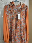 Men's Jolly Gear Triple Crown Button Down Long Sleeve Hoody, Small, Tropical Col. Fixed Price $89.99.