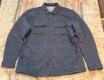 Faherty Mens Epic Quilted Cpo Shirt Jacket Gray Fleece Snap Front Size Xl. Fixed Price $73.09.