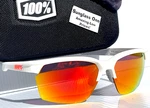 New 100% Percent Sportcoupe Matte White Hiper Red Mirror Sunglass 61020-000-43. Fixed Price $58.88.