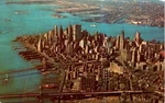 Vintage Postcard Aerial View Lower Manhattan Skyline New York City 11647. Fixed Price $9.95.