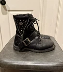 Harley-davidson Mindy Women's Black Leather Motorcycle Boots D87051 Size 6.5. Fixed Price $38.00.