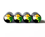 Colorful Toucan Bird Tire Valve Stem Caps - Set Of Four Fits On All Vehicles. Fixed Price $15.99.
