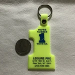 Leisure Pro New York Ny You're #1 With Us Yellow Keychain Ring #36487. Fixed Price $6.40.