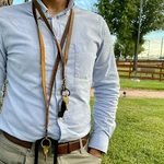 Personalized Leather Lanyard. Fixed Price $14.99.