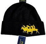 Polo Ralph Lauren Lunar New Year Wool Blend Beanie Triple Pony Black Gold Nwt. Fixed Price $74.99.