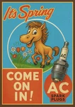 Ac Spark Plugs Service Advertising Vintage Style Metal Sign. Fixed Price $23.00.