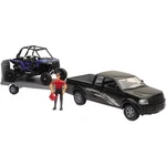 New Ray Toys Truck And Trailer With Polaris Rzr XP1000 1:18 Scale Replica. Fixed Price $58.95.