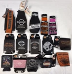 Harley Davidson Genuine Beverage Beer Holder Koozies Lot Of 15. Fixed Price $47.50.