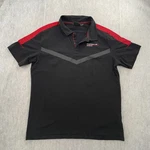 Porsche Motorsport Shirt Adult Large Black Red Fan Polo Short Sleeve Mens Xl. Fixed Price $43.99.