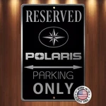 Polaris Black Brushed Etched Aluminum Parking Only Sign 8" X 12" Look!. Fixed Price $29.97.