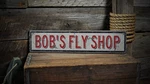 Custom Fishing Fly Shop Sign - Rustic Hand Made Vintage Wooden. Fixed Price $43.20.