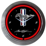 Neonetics Mustang Wall Clock, 15", Silver. Fixed Price $125.99.